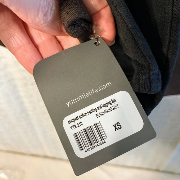 YUMMIE NWT Black/Mahogany Legging Set - Picture 2 of 5